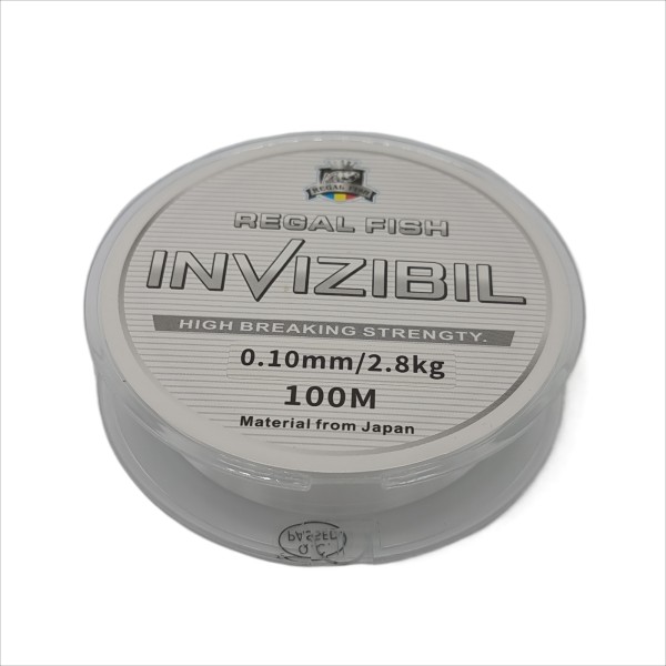 Fir monofilament pentru pescuit, Regal Fish, lungime 100 m, diametru 0.10 mm, 2.80 kg, culoare transparent